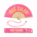 ABANICO QUÉ CALOR ROSA