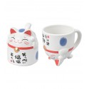 MUG MANEKI NEKO, GATO DE LA SUERTE AZUL