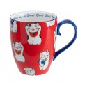 MUG MANEKI NEKO, GATO DE LA SUERTE ROJO